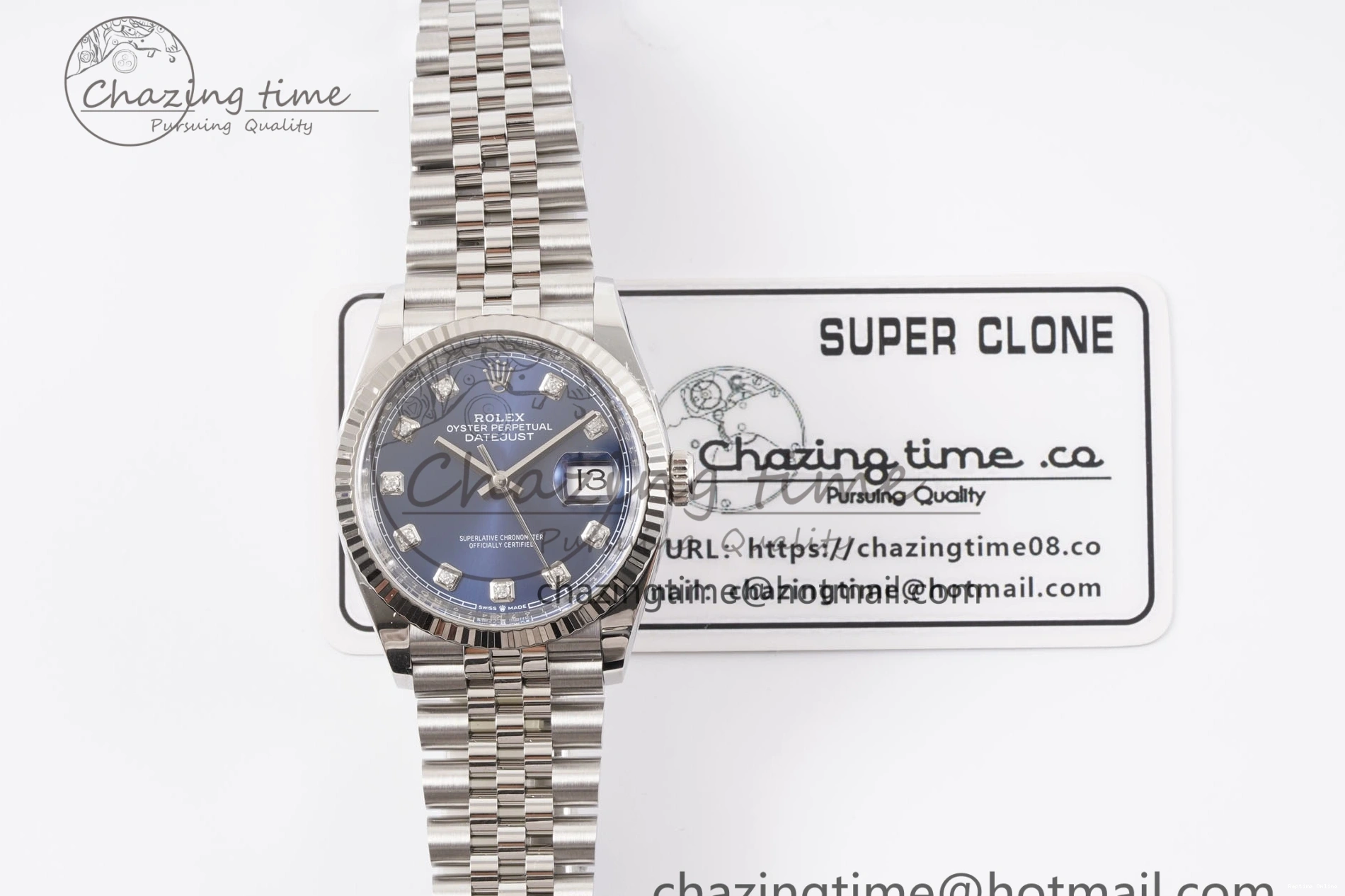 1218 DateJust 36 126234 Clean 1:1 Best Edition 904L Steel Blue Diamonds Dial on Jubilee Bracelet VR BestValue 1993